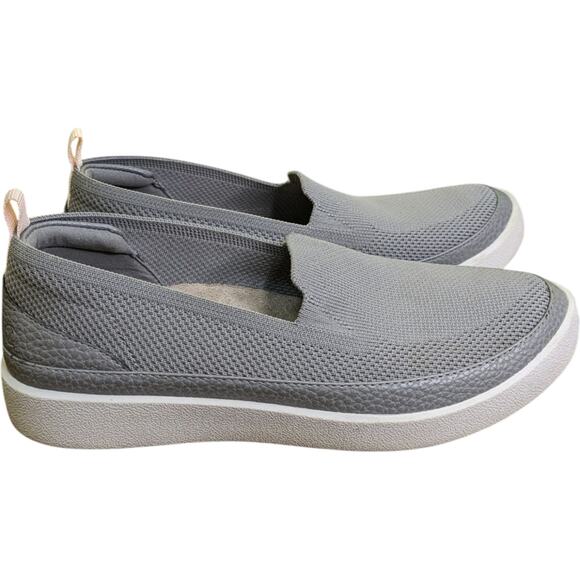 Vionic Sidney Slip On Loafers Gray Knit Size 6.5 Comfort Walking Travel Shoes - Picture 3 of 10